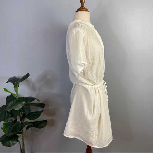 athe Womens Size 42 (12) White Bogo Cotton Dress - Picture 6 of 9